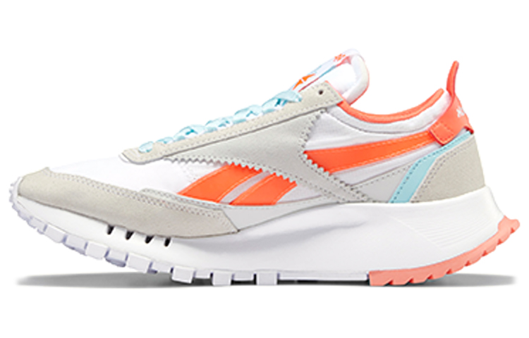 Reebok Classic Leather Legacy White Orange Flare Women's