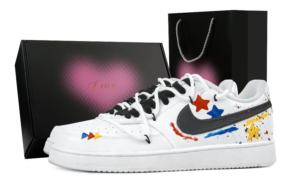 Nike Court Vision 1 Xingji Cross Abrasion Resistant Low Top Skateboard Shoes Men's White