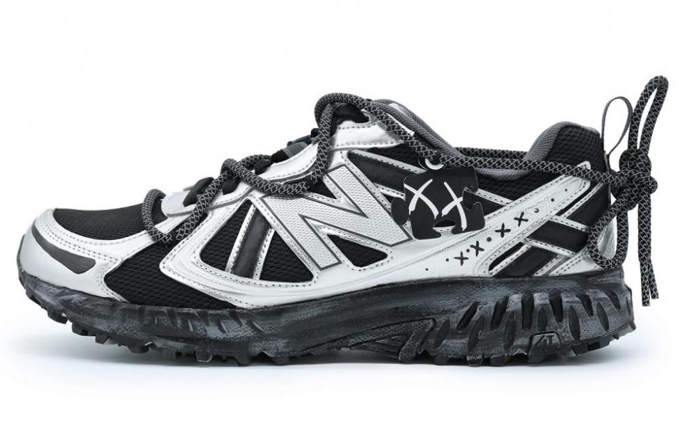 New Balance NB 410 Slip-Resistant Breathable Lightweight Low-Top Running Shoes Unisex Silver Black