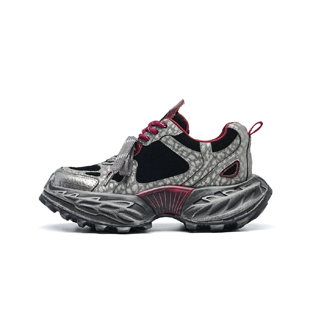 EBLAN Low Top Chunky Sneakers Women's Red
