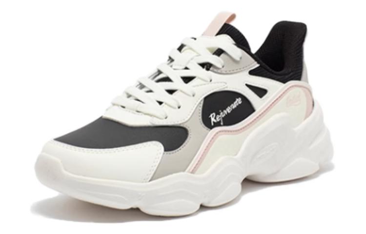 361° Wear-resistant And Lightweight Low-Top Running Shoes Women's Feather White/Obsidian Black