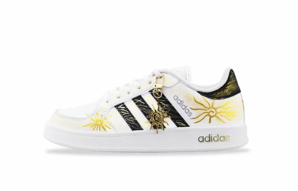 Adidas Neo Breaknet Wear resistant And Lightweight Low top Skateboard Shoes Unisex Gold