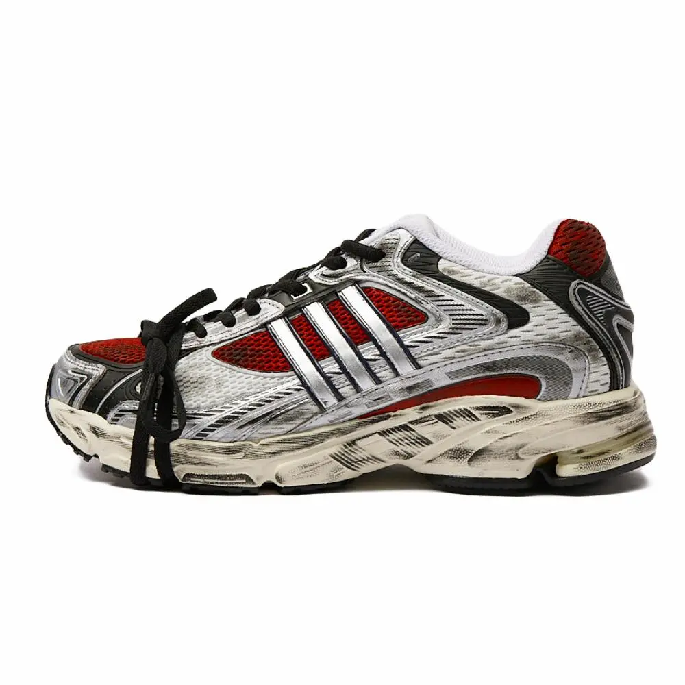 Adidas Originals Response Cushioned Slip-Resistant Low-Top Casual Y2k Retro Running Shoes Unisex Black Red Silver