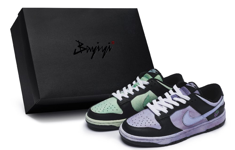 Nike Dunk 811 Manufacturing, Grape Green Grape Wine, Special Shoe Box Low Top Skateboard Shoes Unisex Green Purple