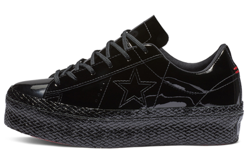 Converse One Star Platform Ox Patent Black Women's