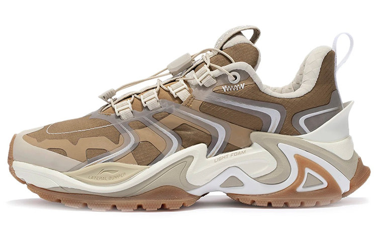 LiNing Cat Paw X-Claw ACE Low-Top Running Shoes Women's Bone Brown