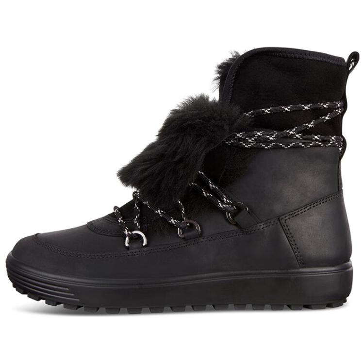 Ecco Warm Slip-Resistant Ankle-Length Snow Boots Women's Black