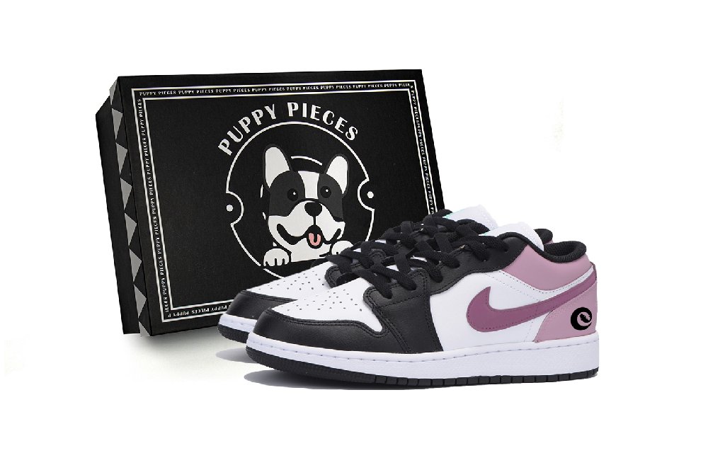 Jordan Air Jordan 1 Vintage Basketball Shoes Men Low Top Black Pink