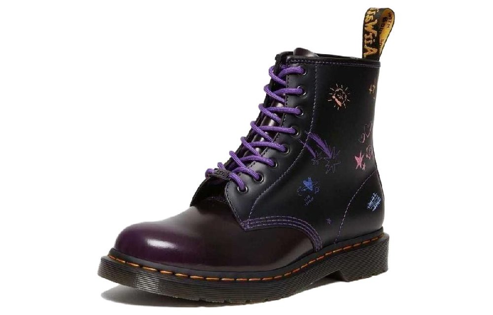 Dr. Martens X BT21 1460 Leather Boots 'Purple'