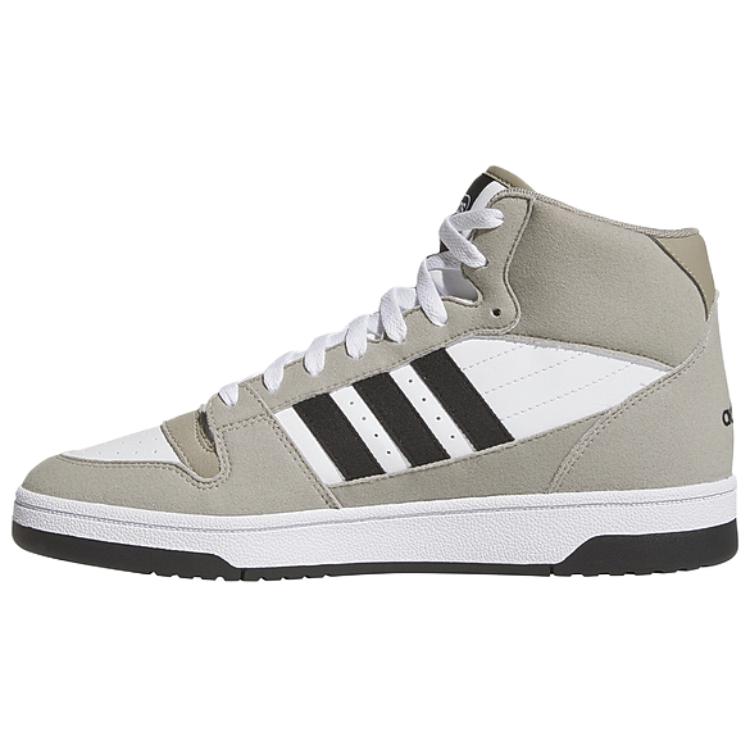 Adidas BREAK START Anti Slip Wear Resistant Mid Top Skateboard Shoes Unisex Gray White Black