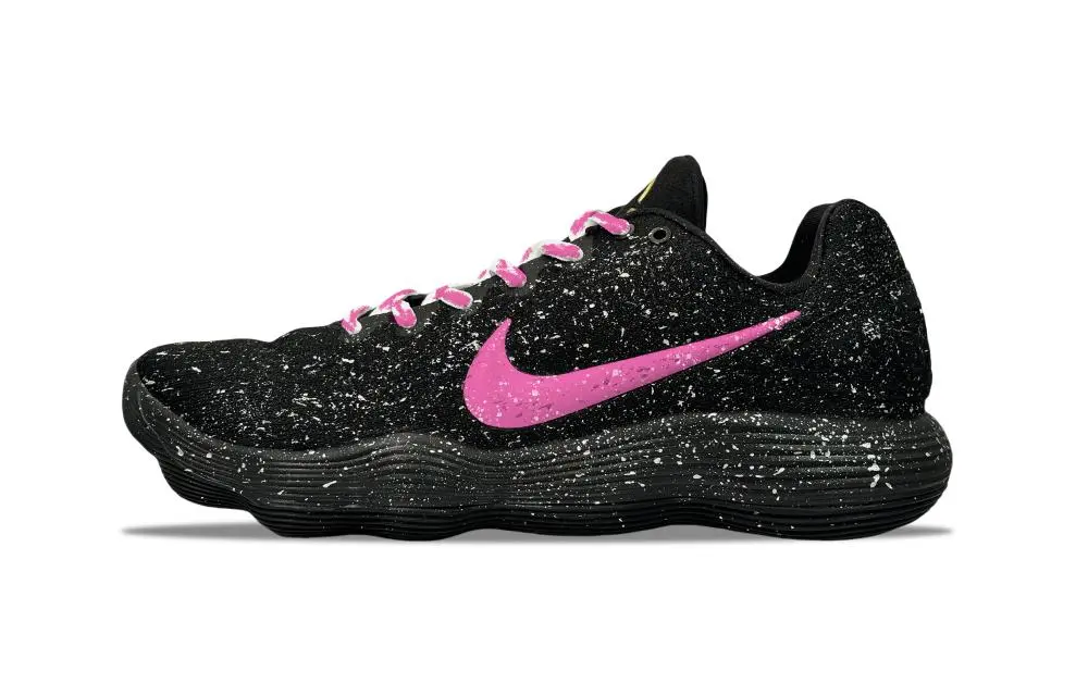 Nike Hyperdunk 2017 YDCC Galaxy Baby's Breath Abrasion Resistant Low top Basketball Shoes Unisex Black Pink