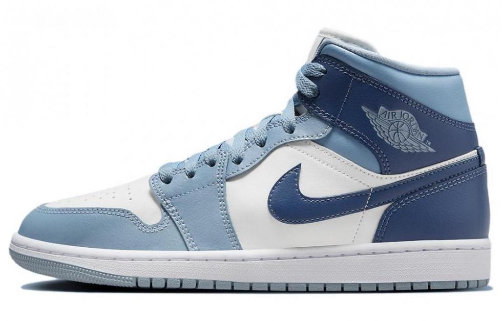 Air Jordan 1 Mid Sail Diffused Blue Women's