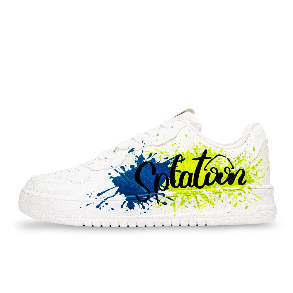Anta Relaxed Abrasion Resistant, Lightweight, And Breathable Low Top Skateboard Shoes Unisex White Blue Yellow