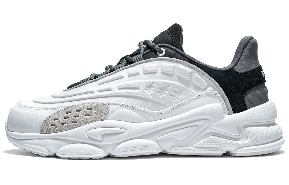 Kappa Anti-Slip Wear-Resistant Low-Top Chunky Sneakers Men's White