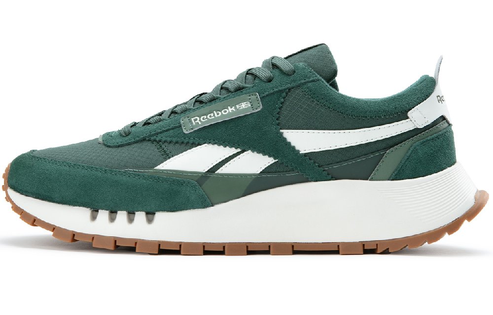 Reebok CL LEGACY W+ Anti-Slip And Wear-Resistant Height Increasing Low-Top Running Shoes Unisex Dark Green