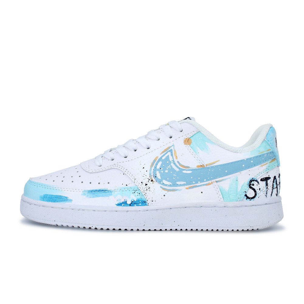 Nike Court Vision Lightweight And Wear-resistant Low-Top Skateboard Shoes Unisex Blue White