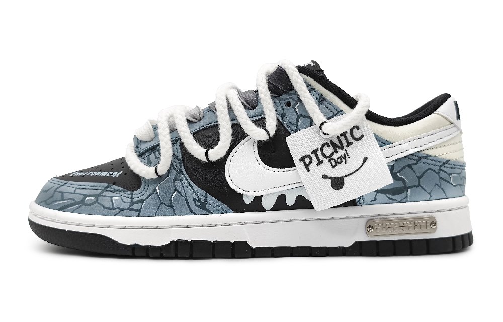 Nike Dunk Skateboard Shoes Women's Low-Top Black/Yellow
