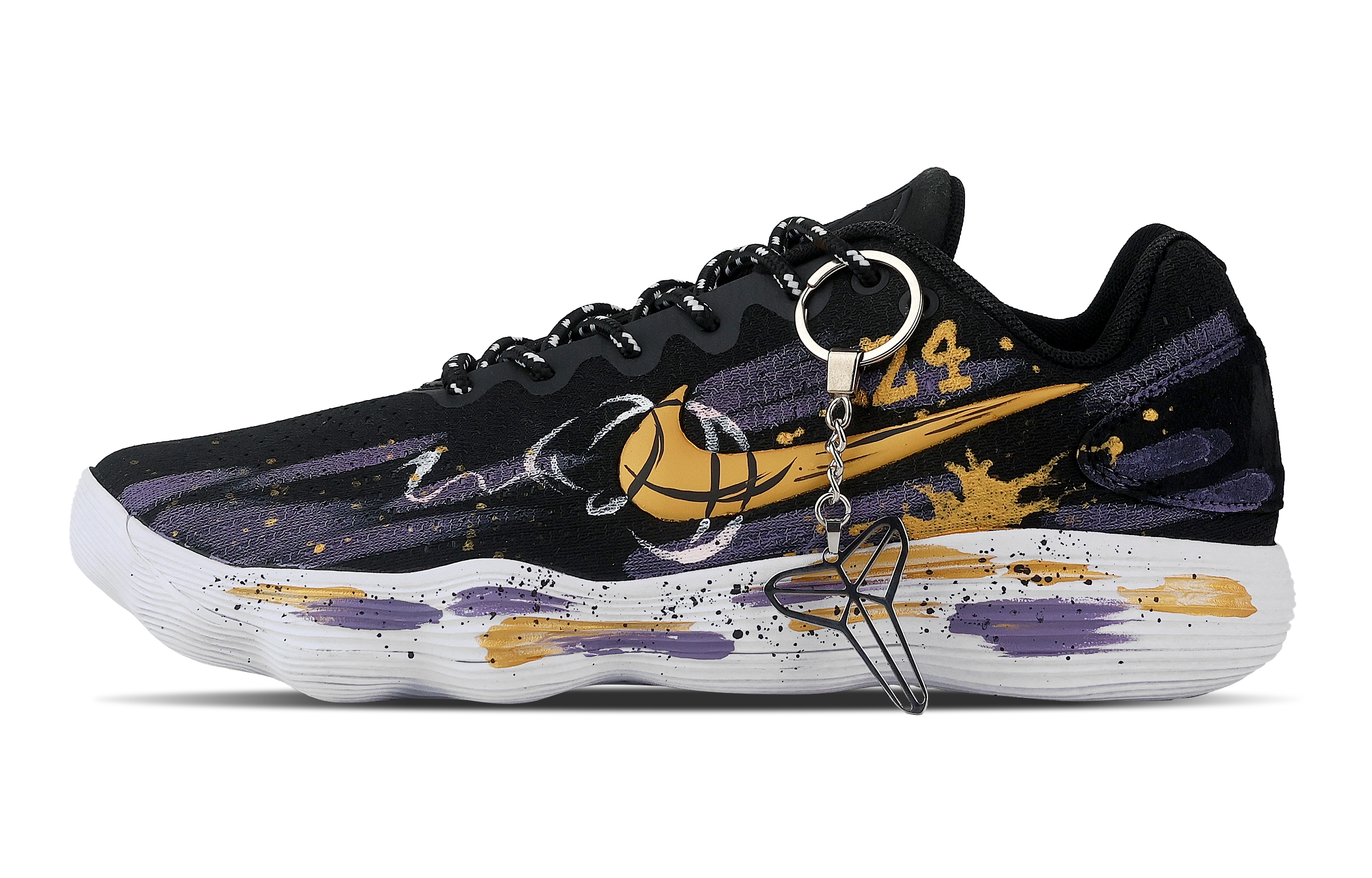 Nike Hyperdunk 2017 Purple Gold Legend, Heart Box Low top Basketball Shoes Men's