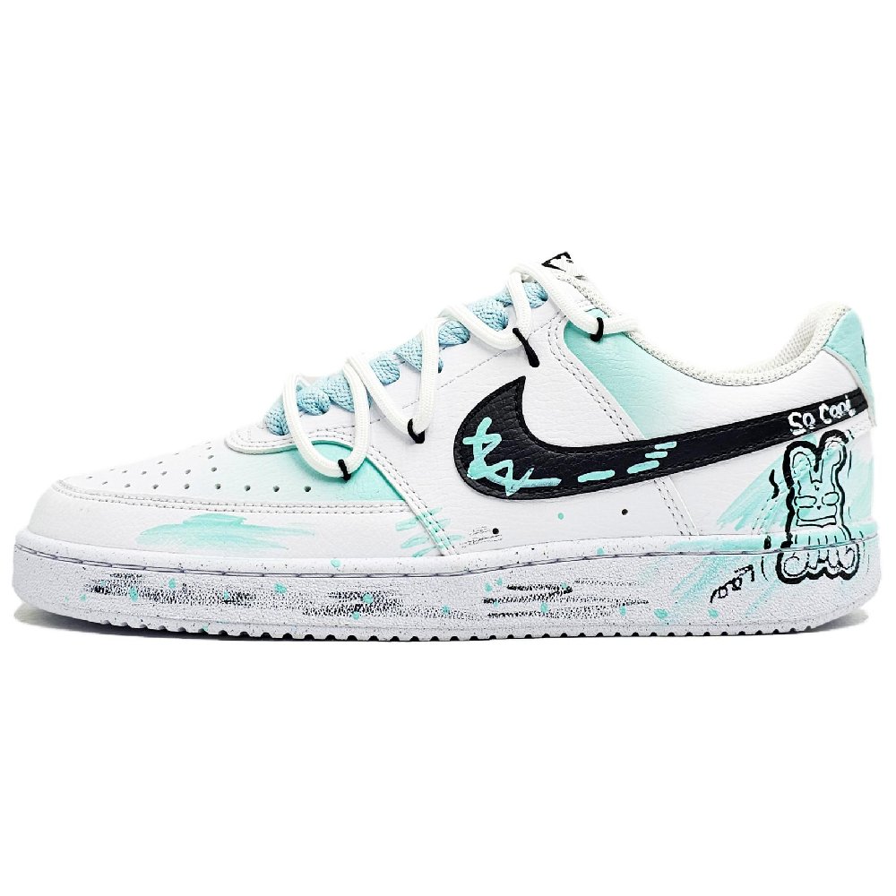 Nike Court Vision 1 Low-Top Skateboard Shoes Women's Lime Green