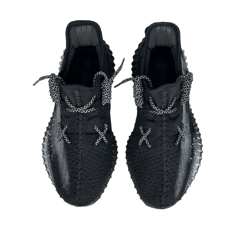 Adidas Originals Yeezy Boost 350 V2 Wear-Resistant Low-Top Casual Shoes Unisex Black Silver