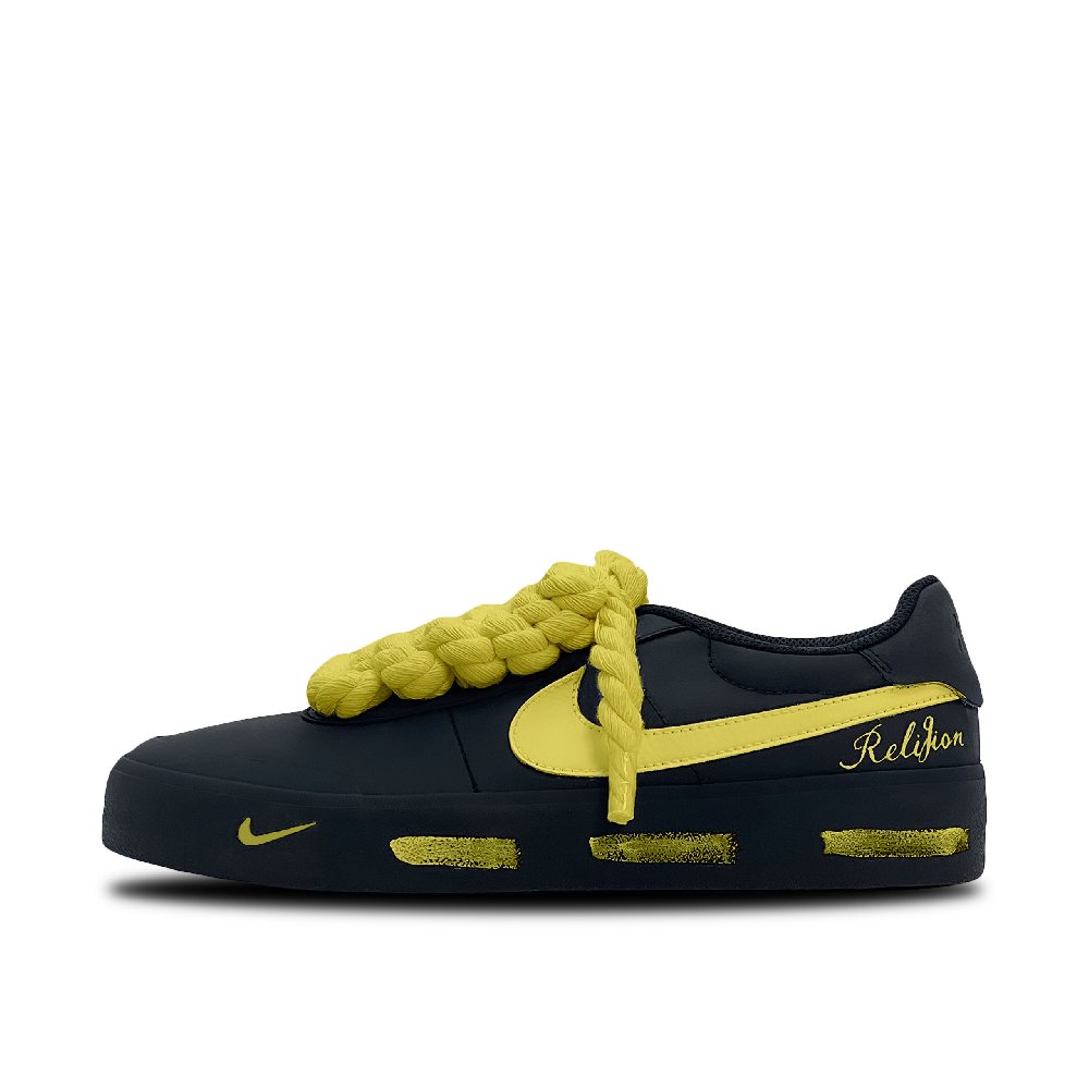 Nike Court Shot Urban Chic Style By Osborn Abrasion Resistant Low Top Skateboard Shoes Men's Black