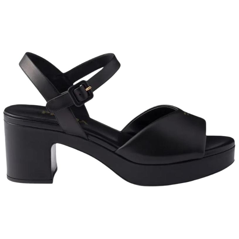 PRADA One Strap Sandals 6.5cm Women's Black