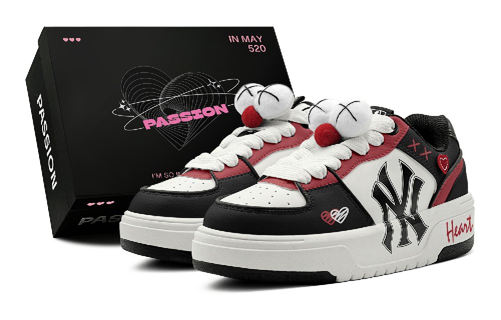 MLB Chunky Liner Big Eye Alien Playful Fun Wear-Resistant Low-Top Casual Skateboard Shoes Unisex Red Black
