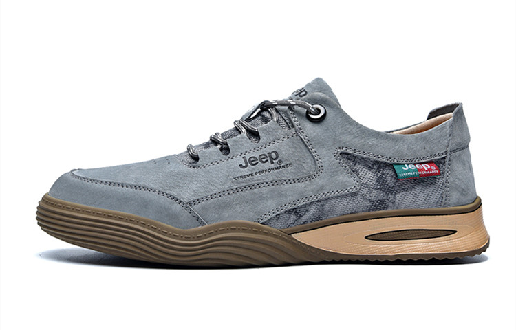 Jeep Casual Shoes Men Low Top Gray