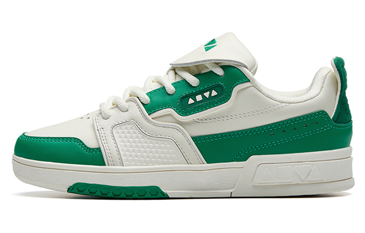 Anta Anti-Slip Wear-Resistant Low-Top Skateboard Shoes Women's White Green