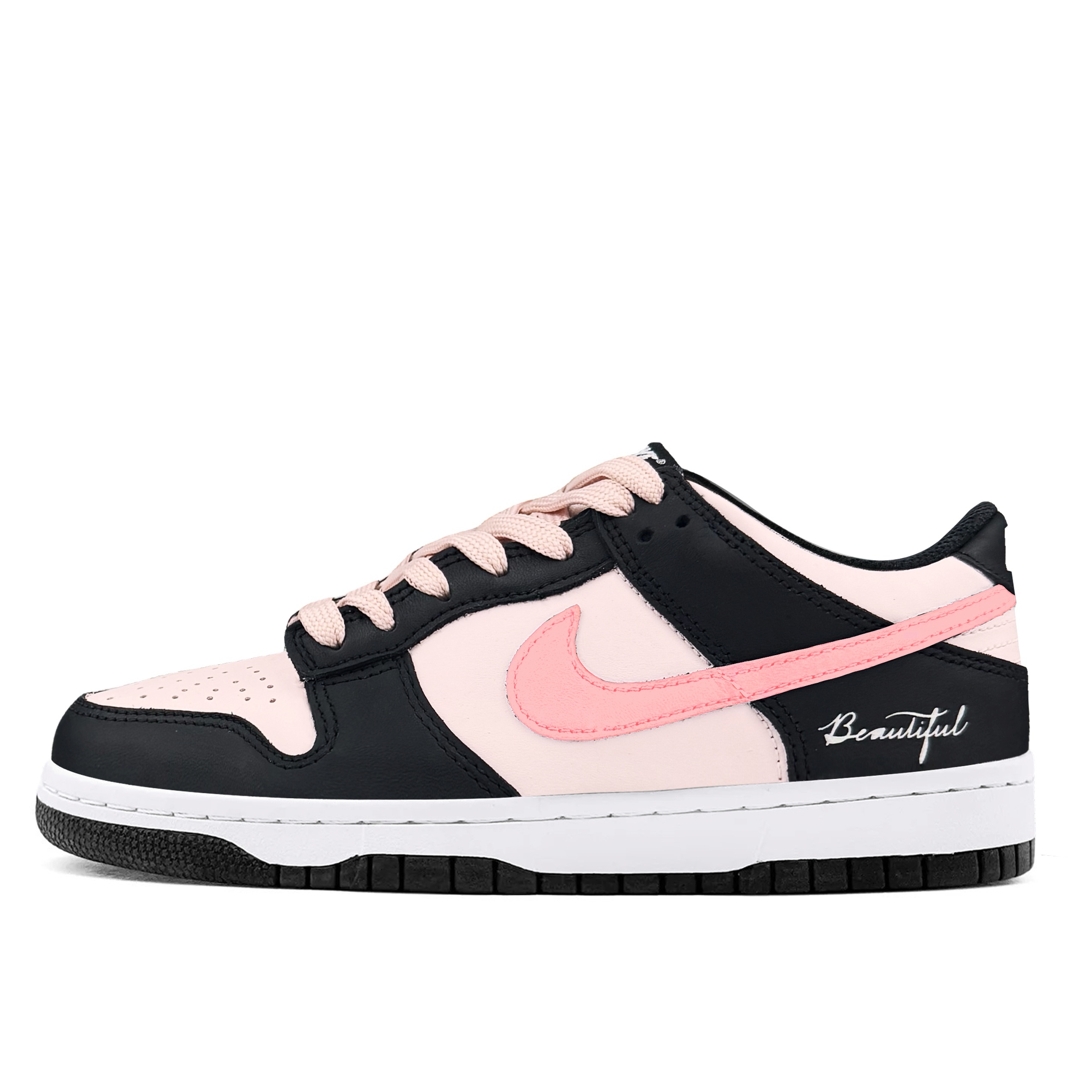 Nike Dunk Cushioning, Wear Resistant Low top Skateboard Shoes Unisex Strawberry Pink