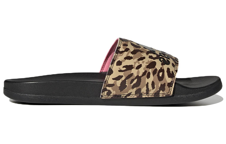 Adidas Adilette Comfort Slides Core Black Beam Pink Women's