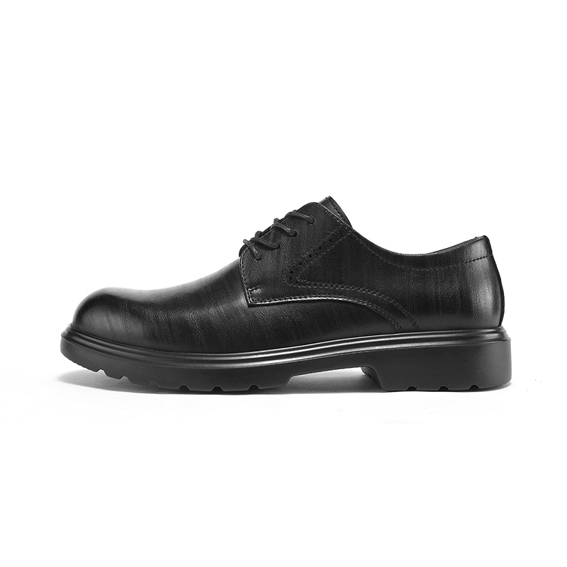 Jeep Casual Leather Shoes Men's Low Top Black