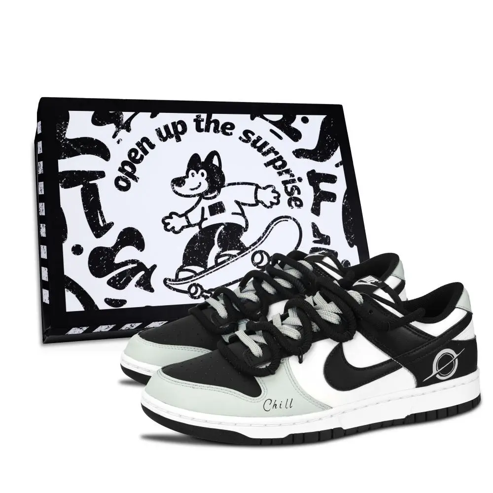 Nike Dunk Skateboard Shoes Unisex Low top White/Black/Green