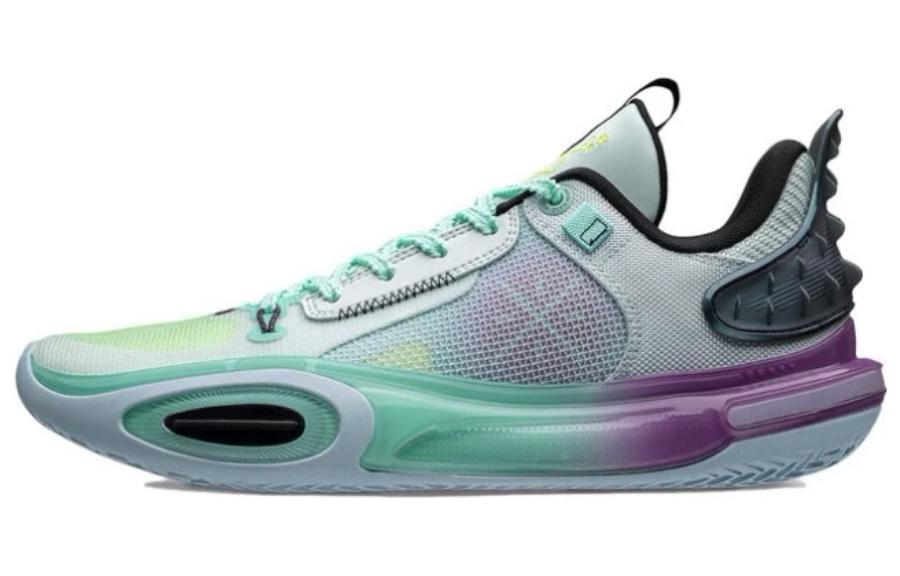 LiNing All City 11 Psychedelic Cushioning Anti-Slip And Wear-Resistant Low-Top Basketball Shoes Men's Blue