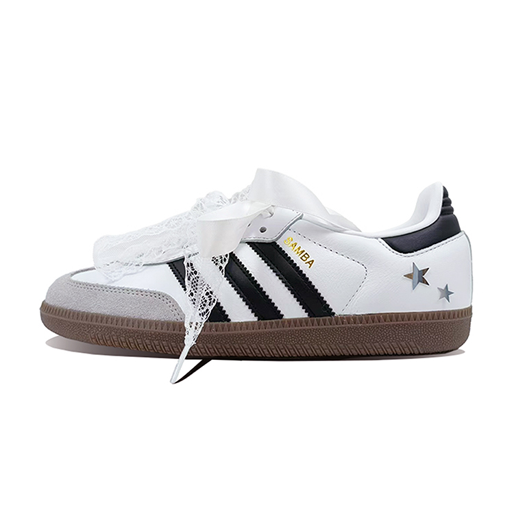 Adidas Originals SAMBA OG Anti-Slip Wear-Resistant Low-Top Skateboard Shoes Unisex Black White