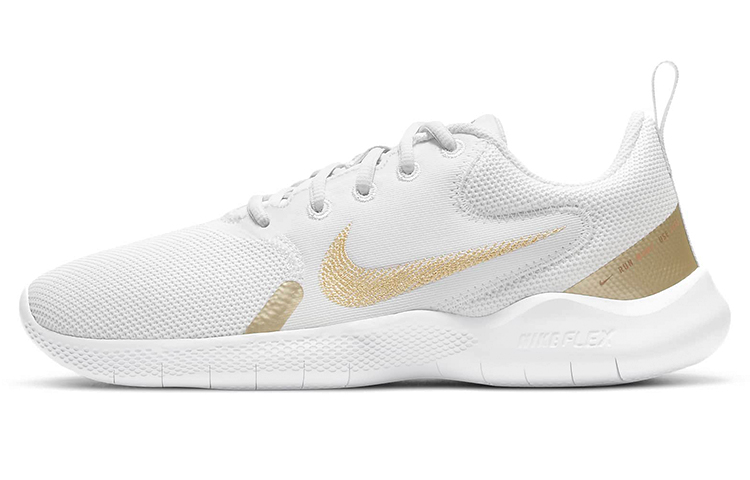 Nike Flex Experience Run 10 White Metallic Gold Star Women's