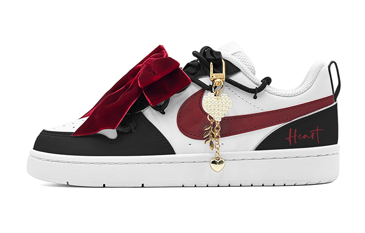 Nike Court Borough CNY Red Velvet Bowknot, Pearl Charm, Detachable Low Top Skateboard Shoes GS Black Red купить в интернет-магазине Yoocart с быстрой доставкой по России.