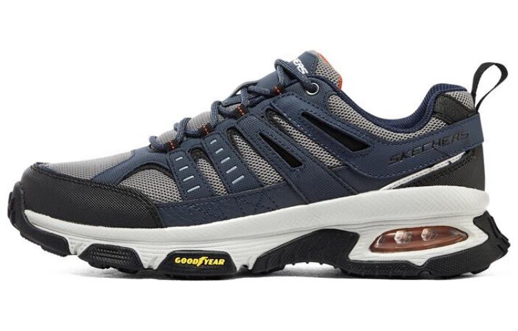 Skechers Low-Top Casual Running Shoes Men's Blue Gray