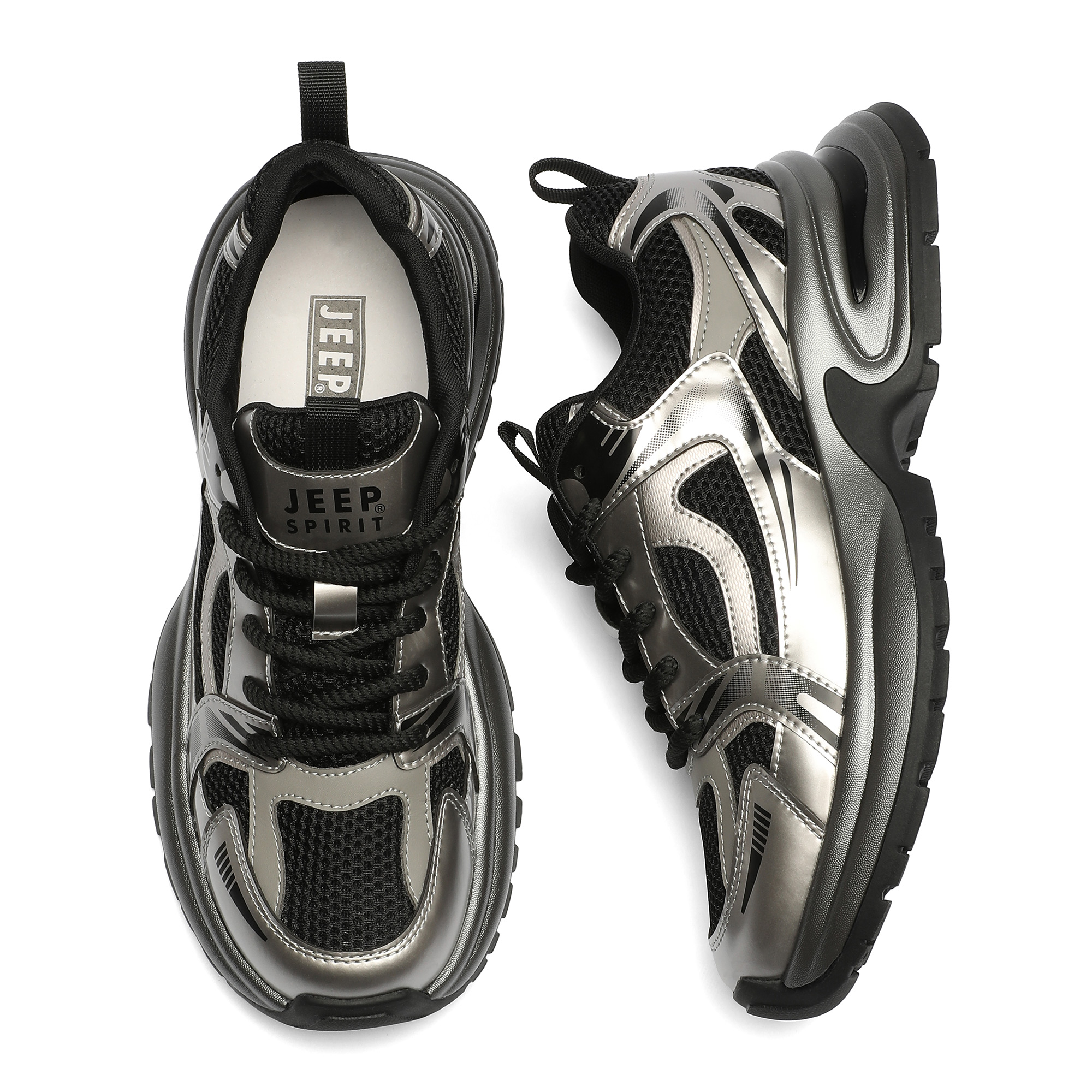 JEEP SPIRIT Low Top Casual Shoes Men's Graphite Black купить в интернет-магазине Yoocart с быстрой доставкой по России.