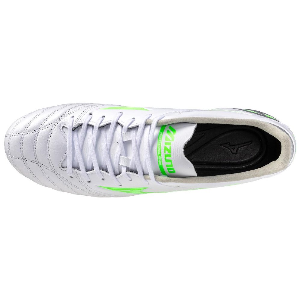 Mizuno Morelia Neo 4 AG Rubber Short Studs Anti Slip Wear Resistant Soccer Shoes Men's White Green
