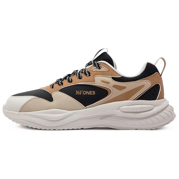 361° Anti-Slip Wear-Resistant Low-Top Casual Shoes Men's Brown Black