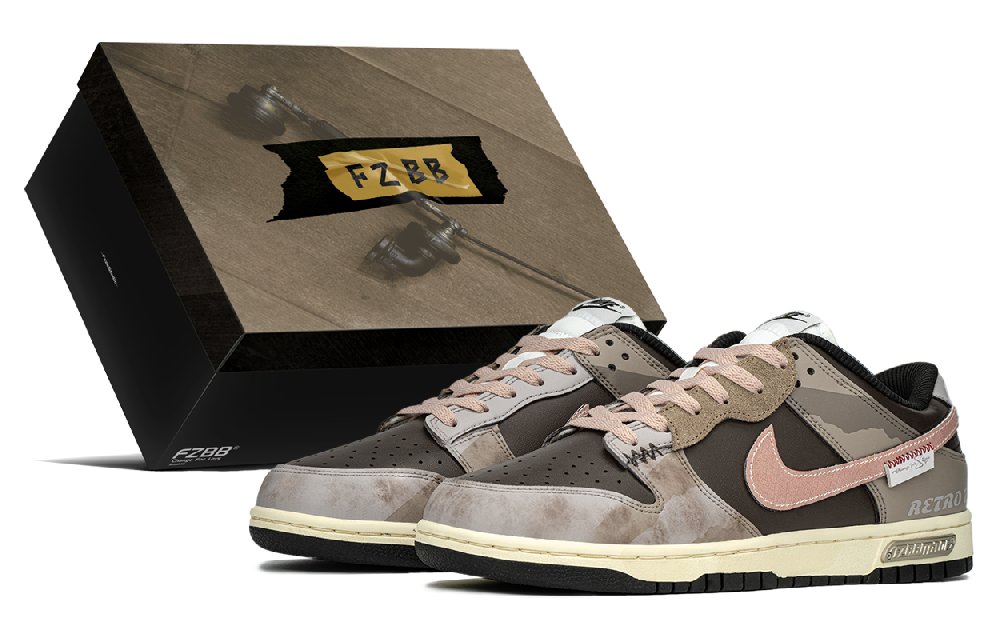 Nike Dunk Anti-Slip And Wear-Resistant Lightweight Height Increasing Low-Top Skateboard Shoes Women's Brown