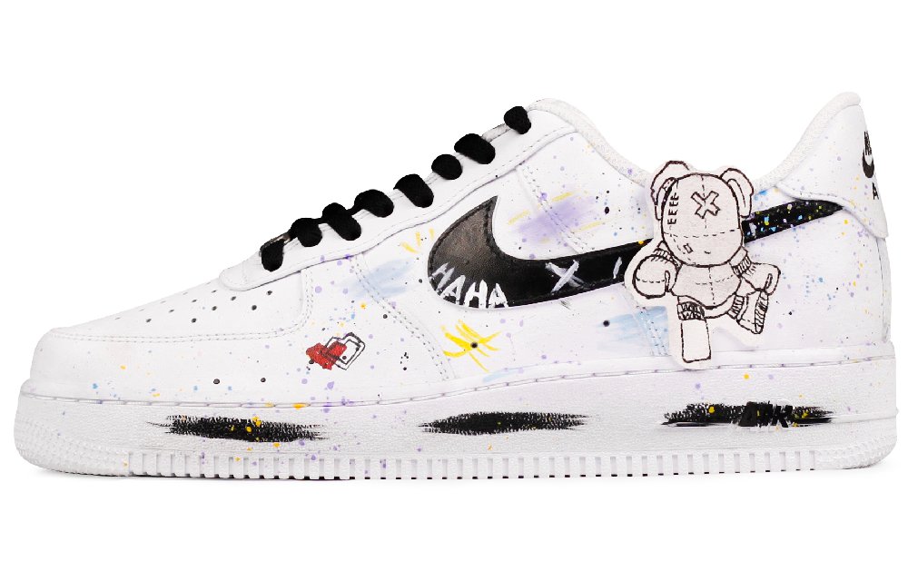 Nike Air Force 1 Low-Top Skateboard Shoes Men's Black White