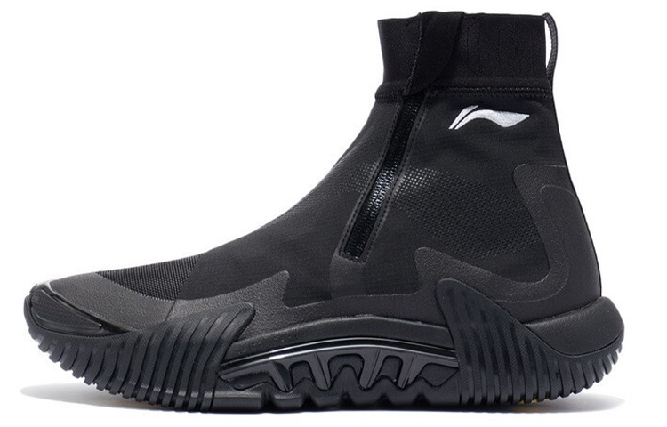 LiNing Badfive 2 Cushioning Anti-Slip And Wear-Resistant High-Top Basketball Shoes Black