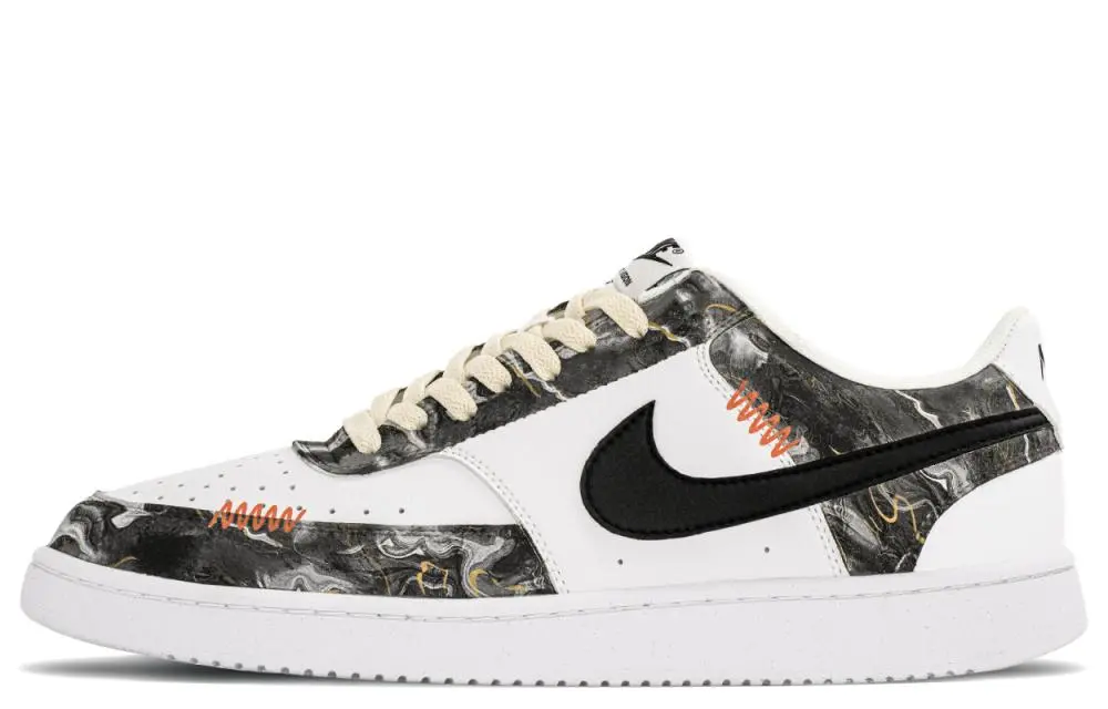 Nike Court Vision 1 Shock Absorbers Low Top Skateboard Shoes Men's White Black Gray