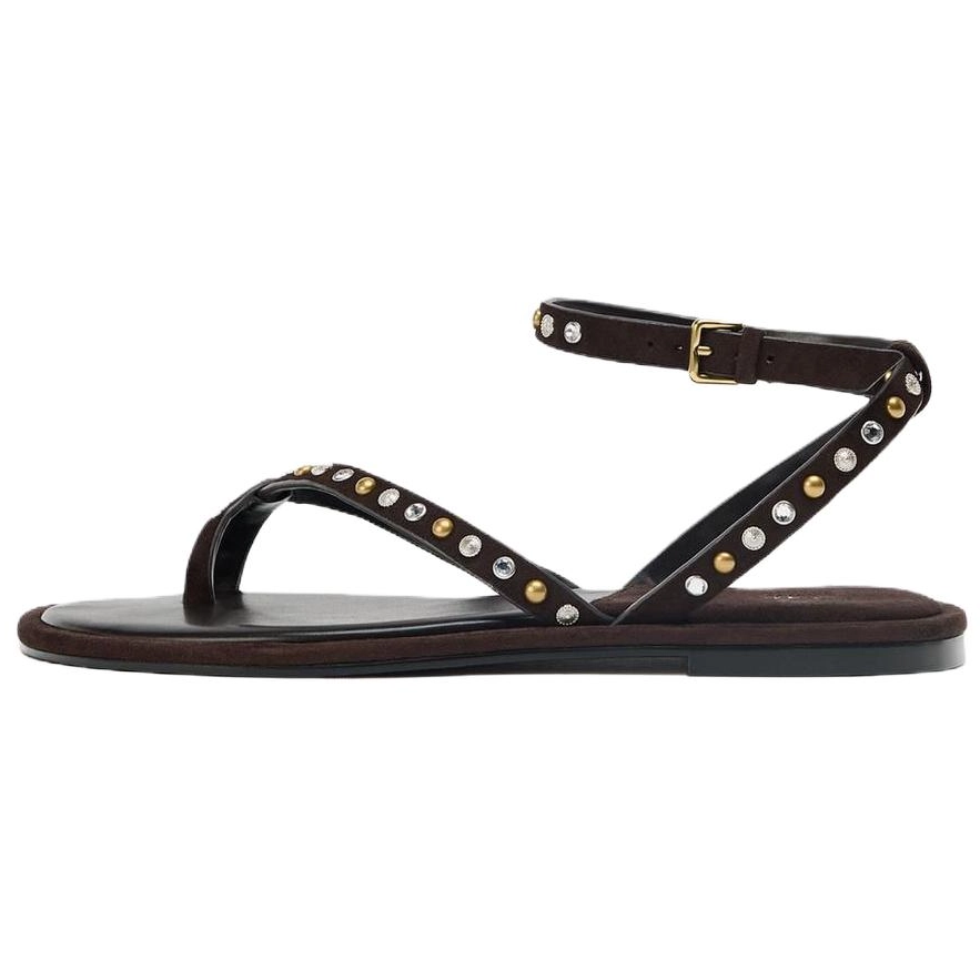 ZARA One Strap Sandals Women's Brown