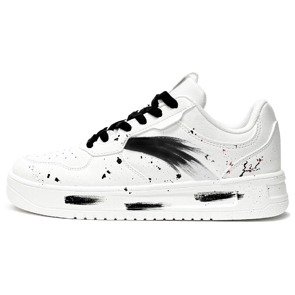 Anta Life Collection Anti-Slip And Wear-Resistant Lightweight Low-Top Skateboard Shoes Women's White Black