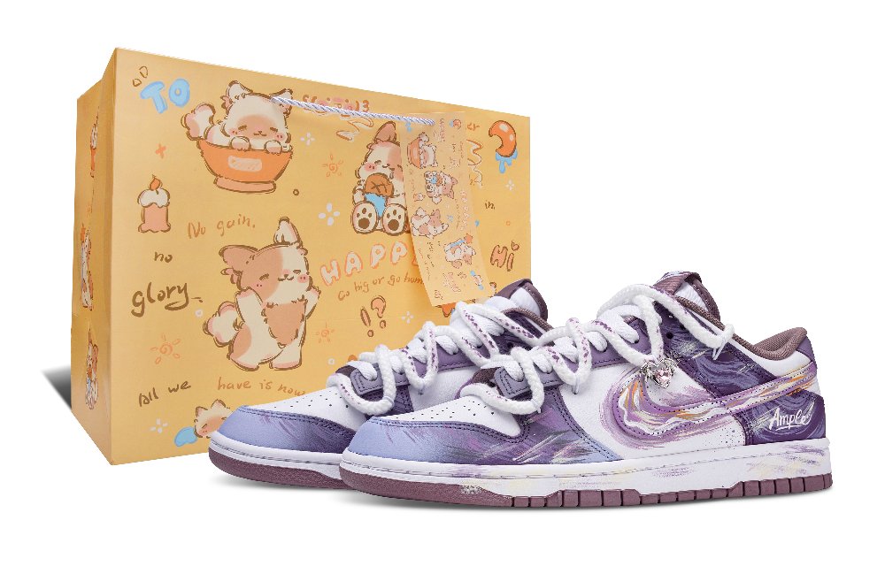 Nike Dunk Dream Abrasion Resistant Low Top Skateboard Shoes Unisex Purple