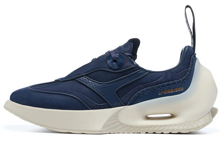 LI NING 1990 Meta Foot Anti Slip Wear Resistant Low Top Casual Shoes Men's Twilight Indigo