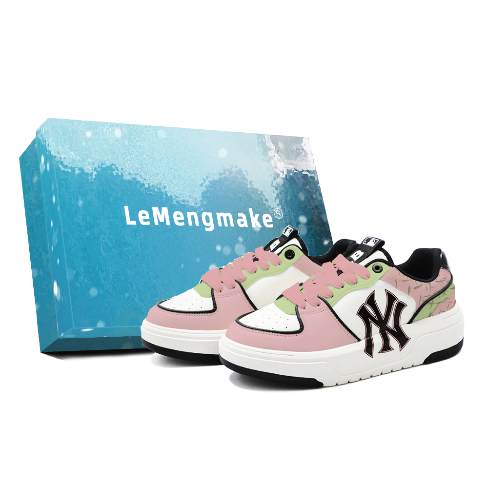 MLB Chunky Liner Abrasion Resistant Low Top Skateboard Shoes Unisex Pink